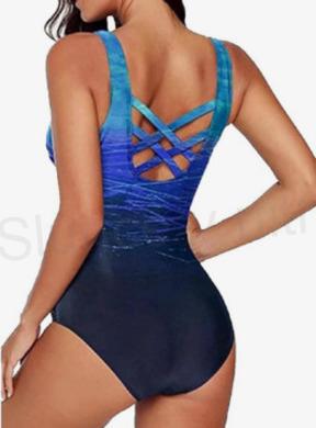 Sportovní dámské jednodílné plavky Sweetneed chida s efektem (K178)