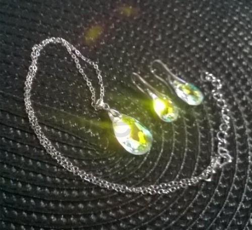 Souprava šperků se Swarovski elements kapka, slza (BS109)