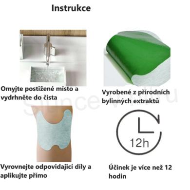 Hřejivá pelyňková kolenní náplast na bolest 12 ks (F48)