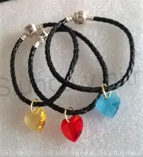 Pandora náramek swarovski elements oranžový (BC555)