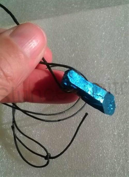 Minerální náhrdelník Aqua Aura Titanium (X1479)