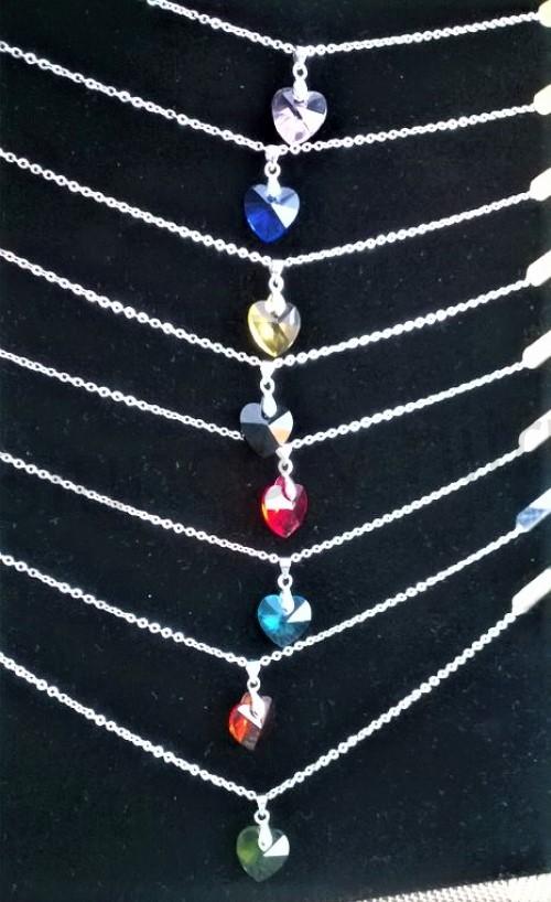 Náhrdelník s rakouským křišťálovým srdcem Swarovsk Elements (BD658)