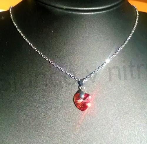Náhrdelník s rakouským křišťálovým srdcem Swarovsk Elements (BD659)