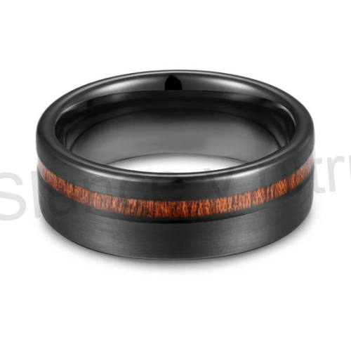 Pánský černý prsten z chirurgické oceli (BP105)