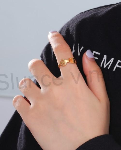 Prsten z nerez oceli Bohyně plodnosti platinový velikost 56 (BP405)