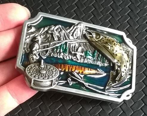 Rybářská přezka, spona na opasek (H448)