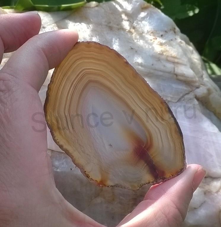 Achát plátek 34g - (Brazílie) (X1634)