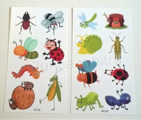 Voděodolné, dočasné tetovaní broučci, broučkové číslo 4 (E813)