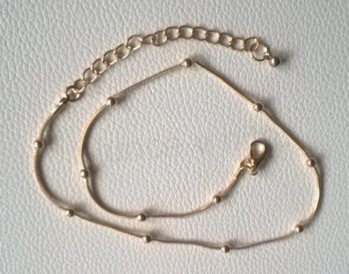 Náhrdelník choker řetízkový s kuličkami (BD731)