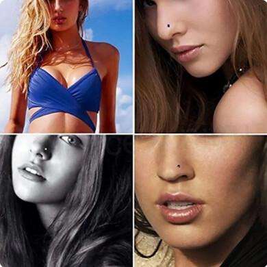 Piercing do nosu nerezová ocel 9,5 mm červený (BB769)