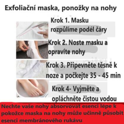 Exfoliační ponožky, maska na nohy (F61)