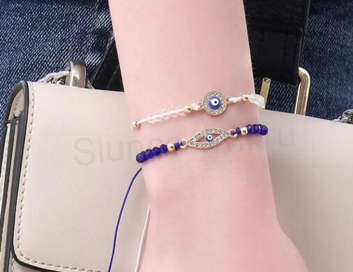 Šňůrkový náramek na ruku Swarovski elements se swarovski korálky zlatý oko (BC584)