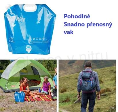 Skládací kanystr na vodu 2dílný s kohoutkem a rukojetí (L46)