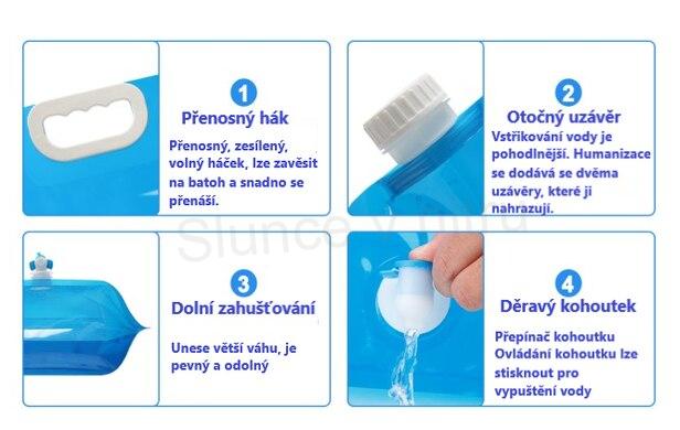 Skládací kanystr na vodu 2dílný s kohoutkem a rukojetí (L47)