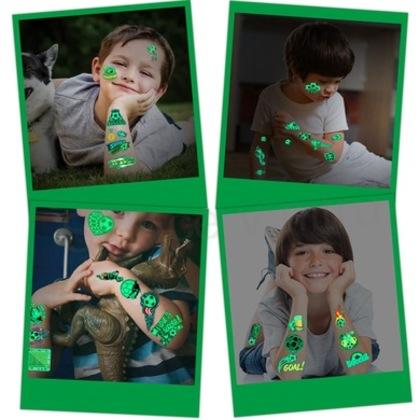 Voděodolné, dočasné luminus tetovaní Fotbal číslo 9 (E968)