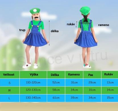Dětský dívčí kostým Super Mario vel.L (W237)
