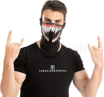 Strašidelná LED maska ​​pro Halloween kostra (K545)