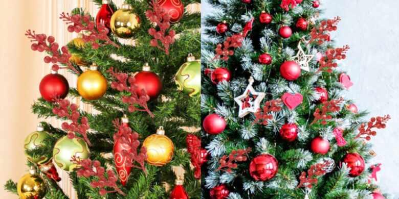 Vánoční bobule, umělá bobule, dekorace, červená (L52)