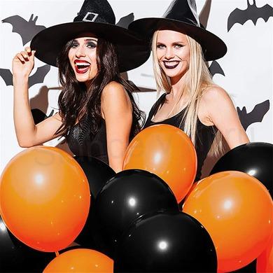 Halloween nafukovací balónky černý, oranžový 2 kusy (E983)