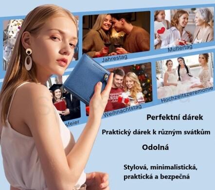 Dámská peněženka s RFID ochranou proti krádeži (J40)