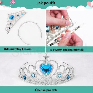 Dětský kostým ELSA Sněhová královna věk 3 - 10 let (W247)