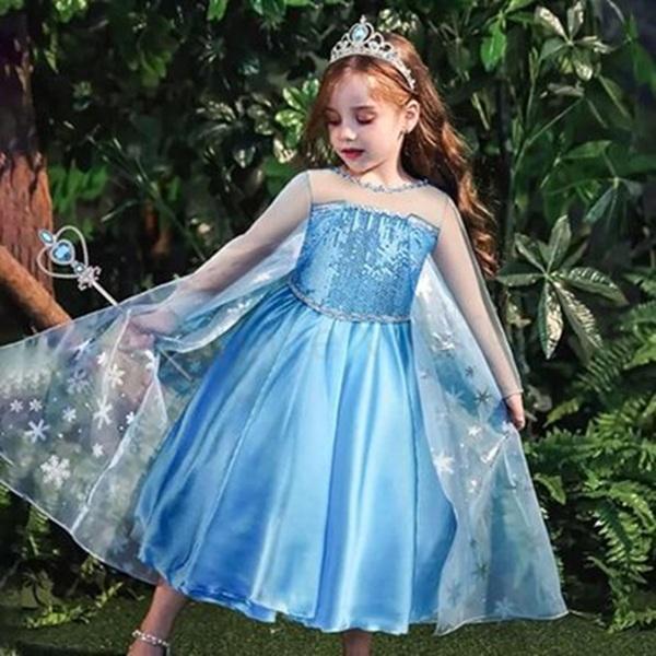 Dětský kostým ELSA Sněhová královna věk 7 - 10 let (W249)