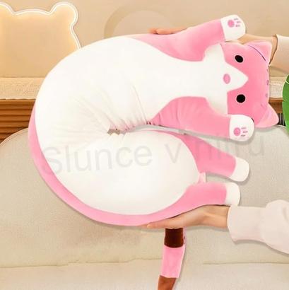 Dlouhý plyšový polštář kočka 50 cm (D1044)