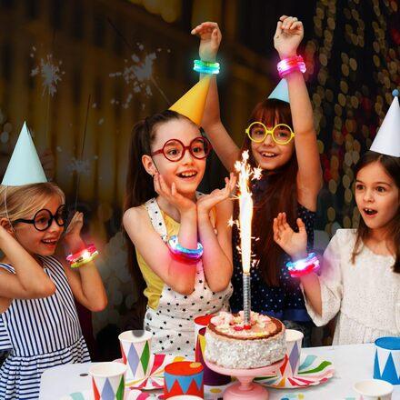 Svítící LED náramek blikající červený (BC633)