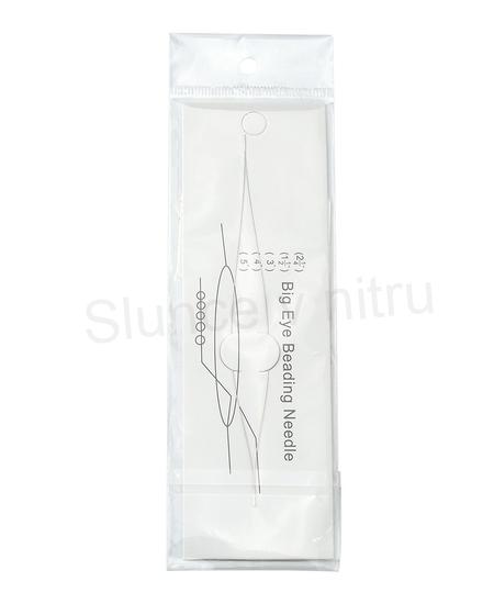 Skládací jehla na korálky z nerezové oceli s okem 12,5 cm (N155)