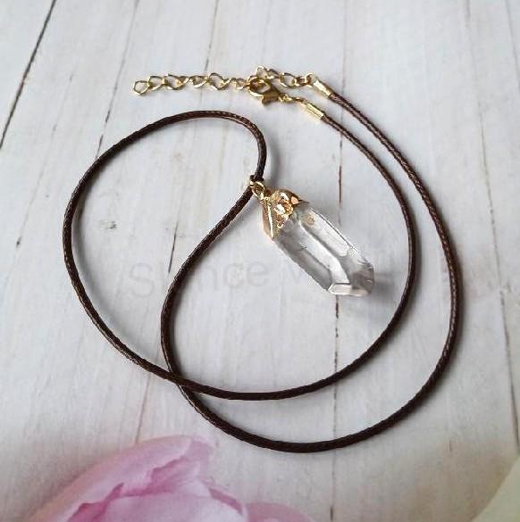 Náhrdelník pokovený křišťál špice 6,12 g (Brazílie) (X2086)