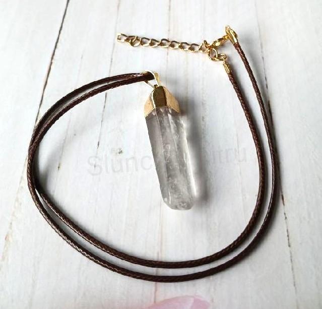 Náhrdelník pokovený křišťál špice 9,7 g (Brazílie) (X2089)