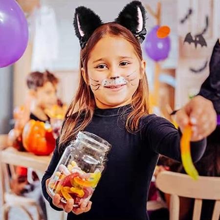 Čelenka s kočičími oušky + choker se srdcem (H698)