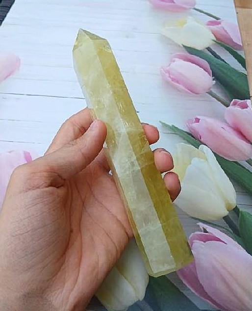 Citrín broušená špice 180 mm | 285 g (X2159)