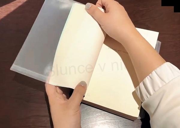 Sada průhledných PVC obalu na knihu, sešit transparentní A4 - 10 kusů (E1041)