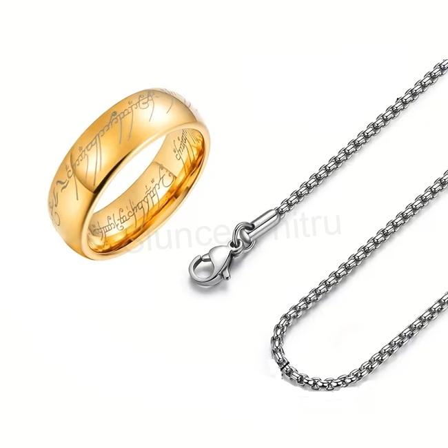 Náhrdelník s řetízkem - prsten pán prstenů Frodo Pytlík velikost 59 (BD1004)