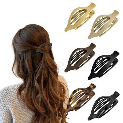 LOPHE Plochá sponka do vlasů – tmavě hnědá (H771)