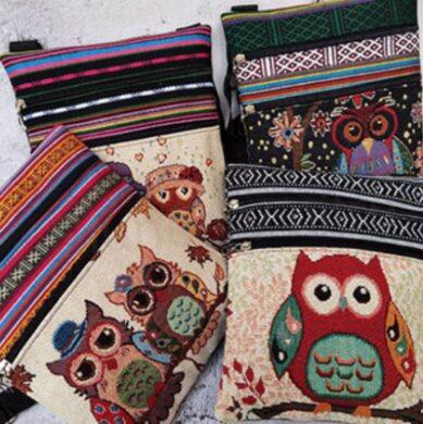 Dámská, dívčí kabelka, taška Sovičky sova (H50)