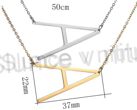 Náhrdelník - s písmenky od A do Z z chirurgické oceli více barev (BD68)