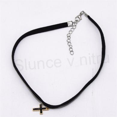 Náhrdelník choker s křížem (BD106)
