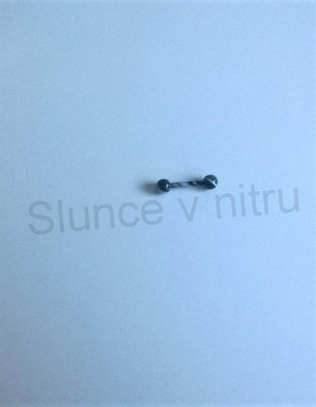 Piercing z chirurgické oceli tyčka s kuličkami barevný 12 mm (BB274)