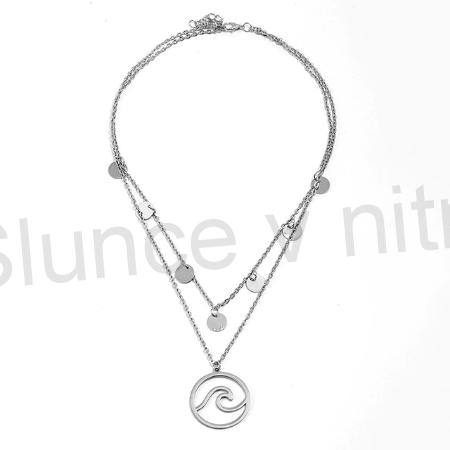 Vícevrstvý náhrdelník s ozdobami (BD218)