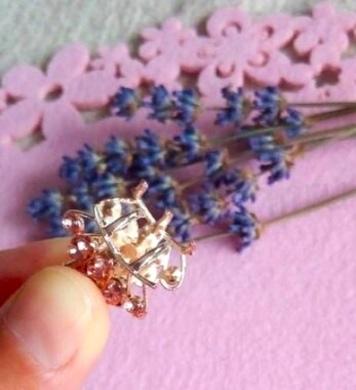 Skřipec, skřipeček do vlasů - zdobený s kamínky (H24)