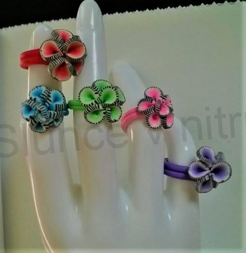 Dětský polymerový prsten růžový (BP63)