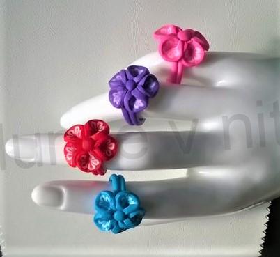 Dětský polymerový prsten modrý (BP64)