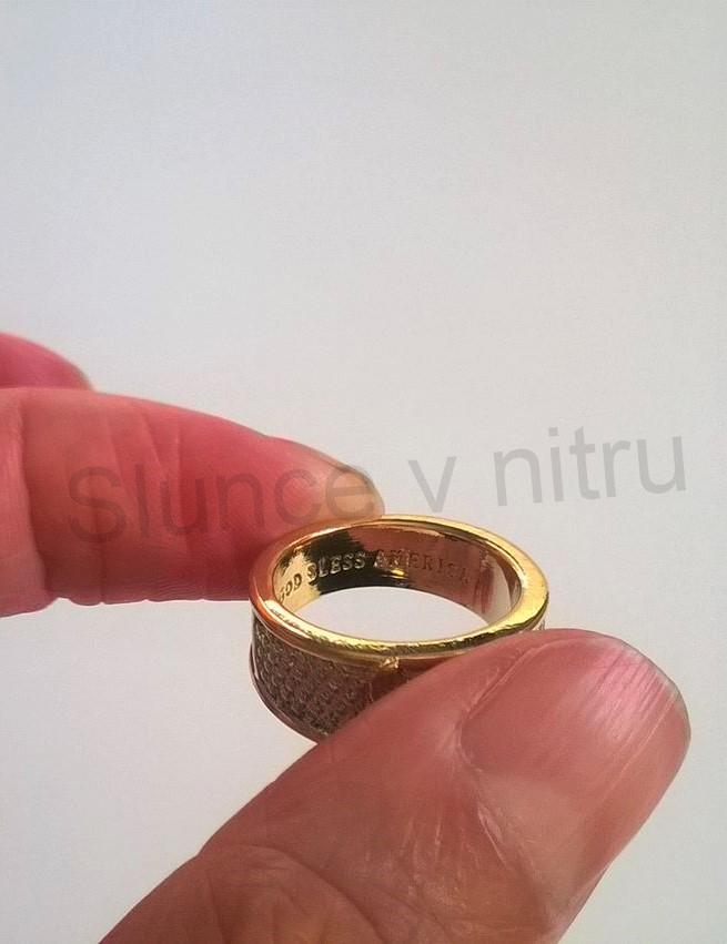 Pánský prsten s Orlem a nápisem uvnitř (BP82)