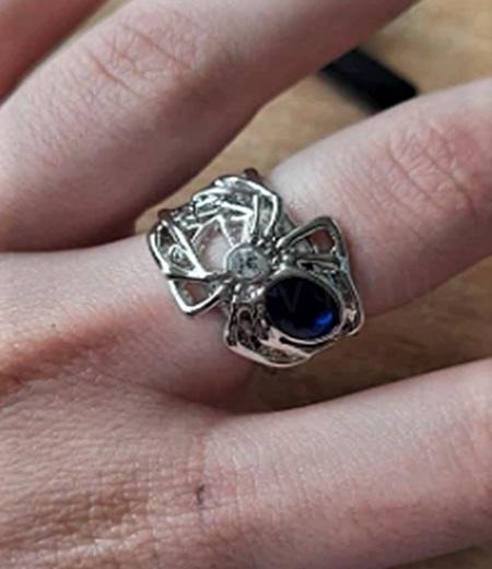 Prsten pavouk, spider s krystalem velikost 53 (BP292)