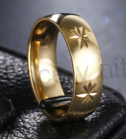 Prsten z chirurgické oceli s ozdobami 6 mm (BP300)