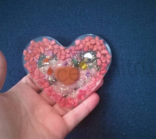 Orgonitové srdce z minerálů a kamínků (PP4)