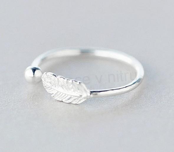 Otevřený prsten peří (BP365)