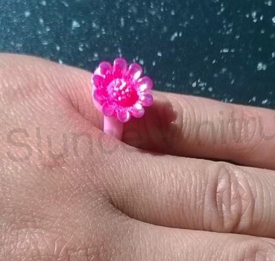 Dětský nastavitelný prstýnek kytička (BP372)